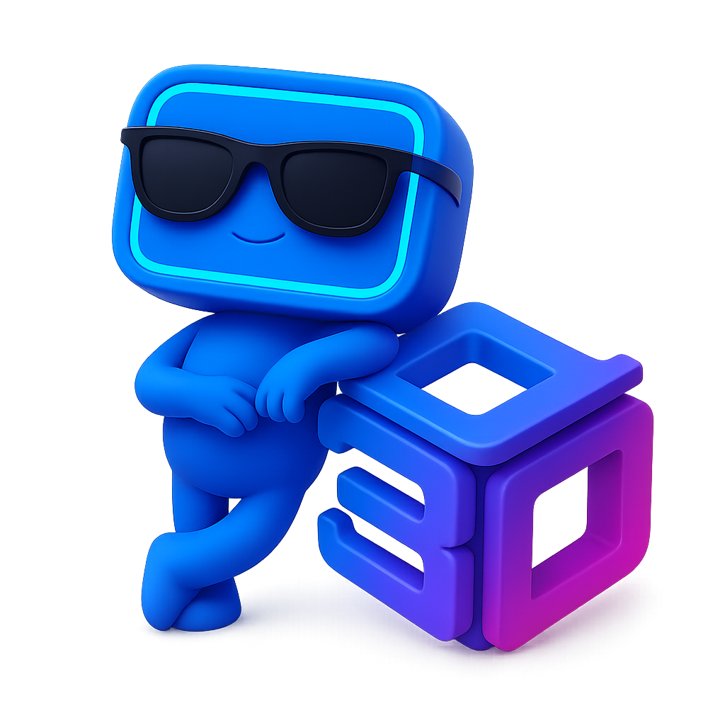 Meet Qubi character illustration